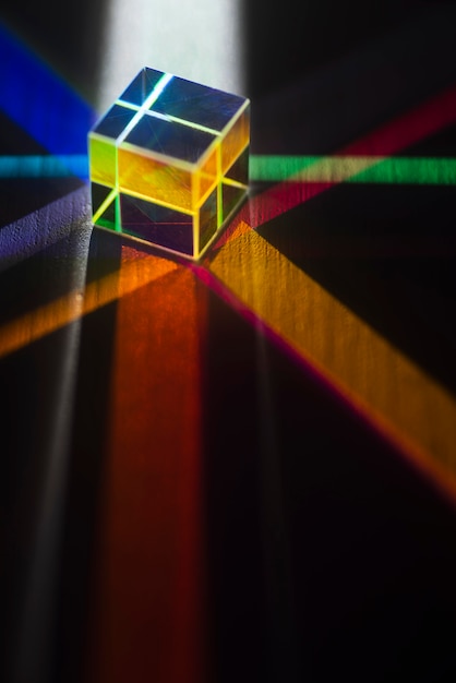 Free photo colorful light prisms