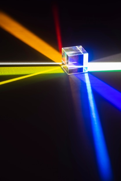 Free photo colorful light prisms