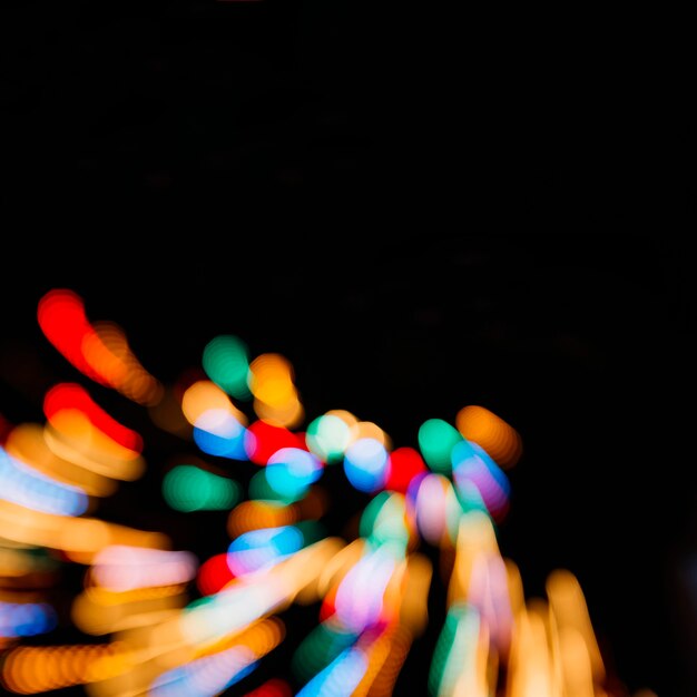 Colorful lights in long exposure