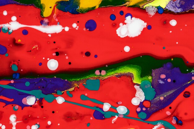 다채로운 액체 대리석 배경 추상 흐르는 질감 실험 예술