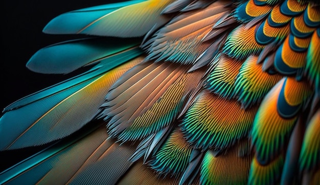 Colorful macaws flaunt vibrant beauty in nature generated by AI