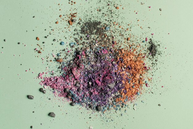 Colorful make up powder