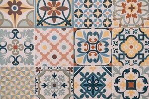 Colorful moroccan tiles for background
