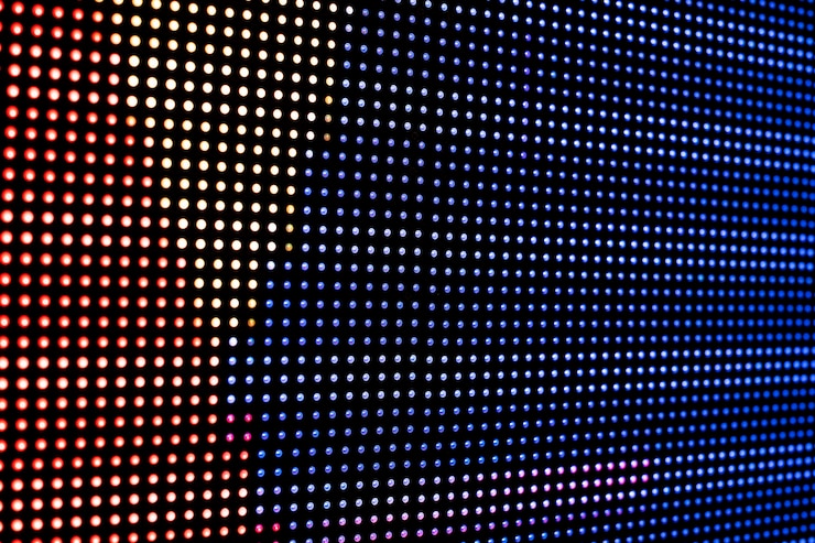 Free Photo colorful neon led lights on a monitor