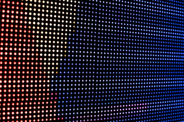 Colorful neon LED lights on a monitor