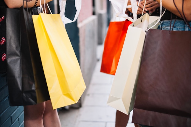 Colorful paper bags