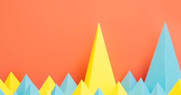 Colorful paper geometrical shapes