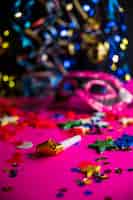 Free photo colorful party composition with confetti