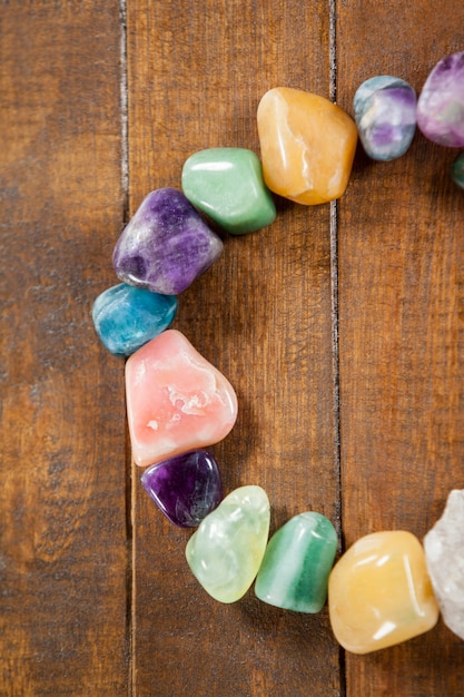 Free photo colorful pebbles stones