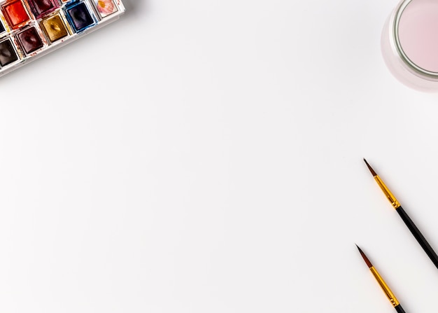 colorful pencils concept with copy space
