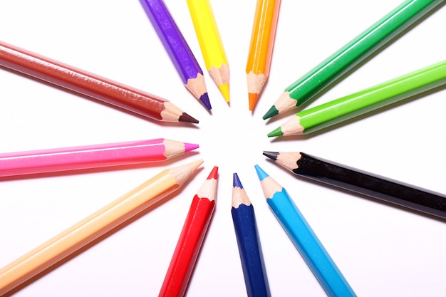 Free photo colorful pencils