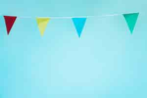 Free photo colorful pennant garland