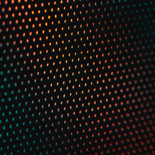 Colorful polka dot textile closeup