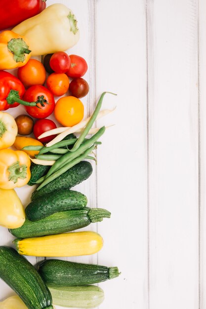 Colorful ripe vegetables