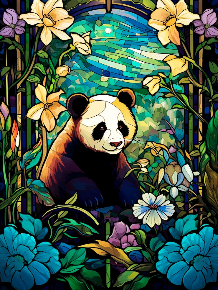 Free Photo colorful scene with art nouveau inspired creation