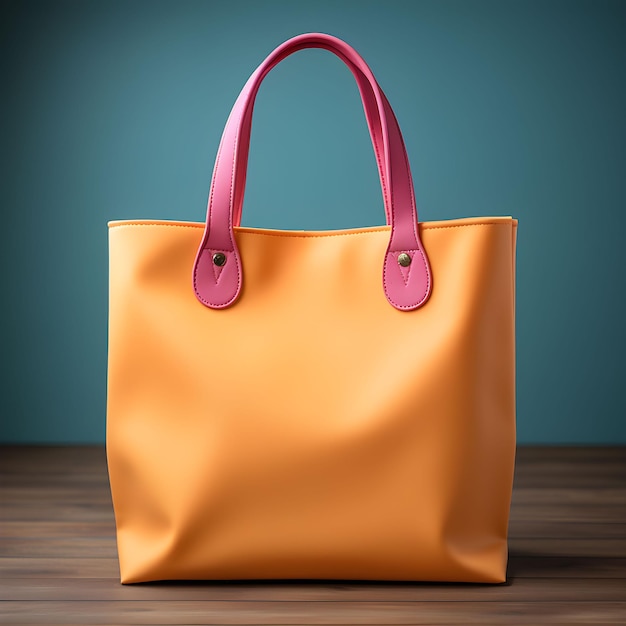 Free photo colorful simple canvas tote bag photography