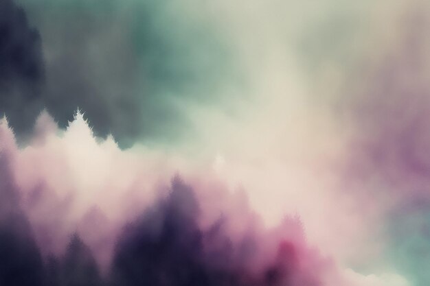 A colorful smoke cloud with a dark background.