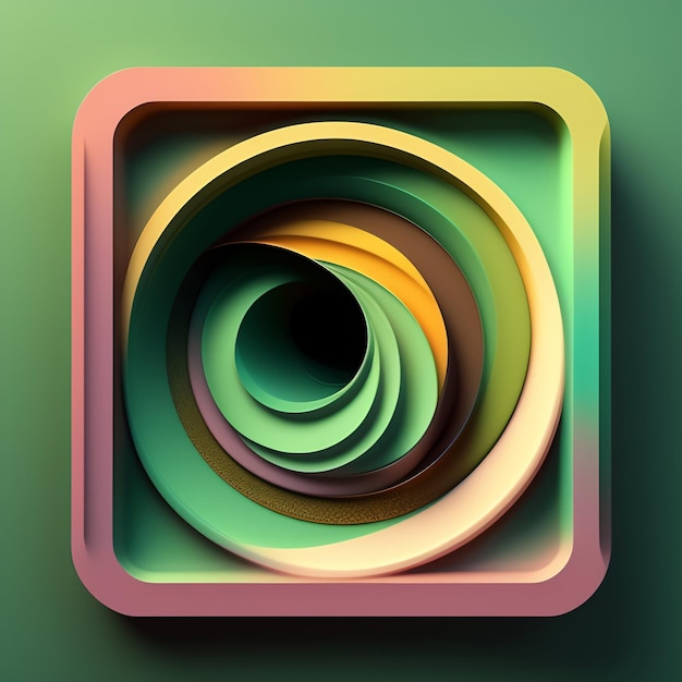 Free photo a colorful square with a spiral design on it