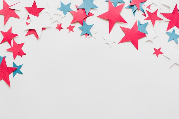 Free photo colorful stars on white background