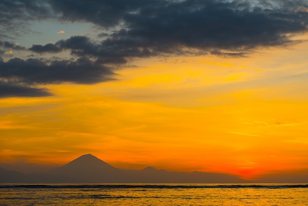 無料写真 バリ島の夕焼け