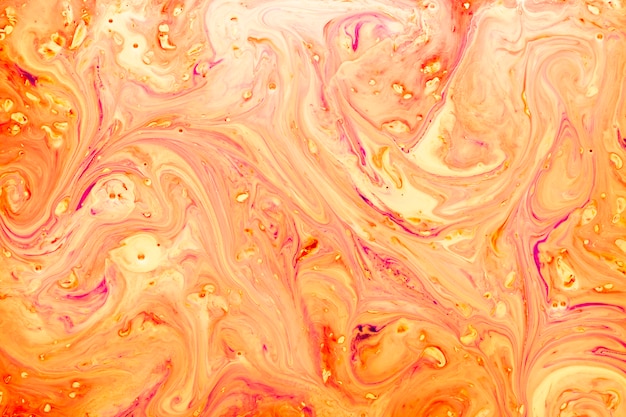 Colorful swirls of liquid paint