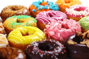 Colorful and tasty donuts