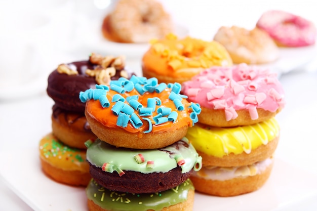 Free photo colorful and tasty donuts
