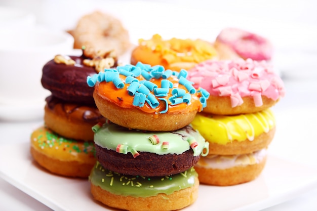 Colorful and tasty donuts