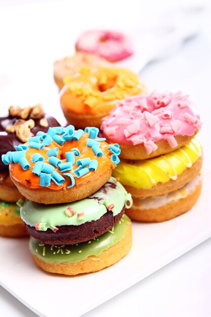 Colorful and tasty donuts