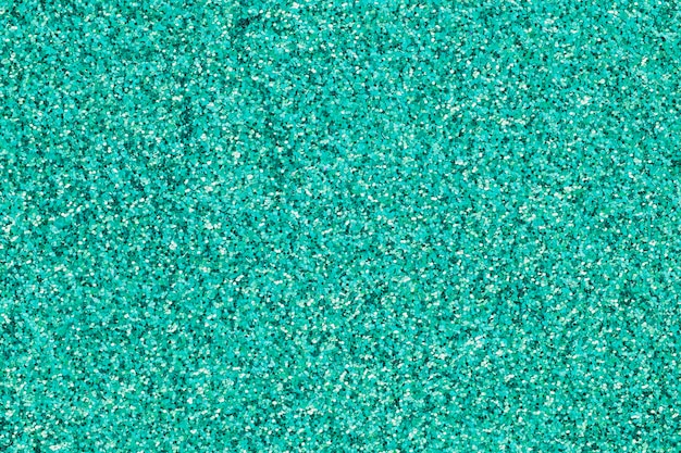 Colorful turquoise sparkles in pile