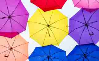 Free photo colorful umbrellas