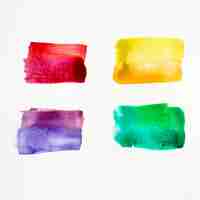 Free photo colorful watercolor brush strokes