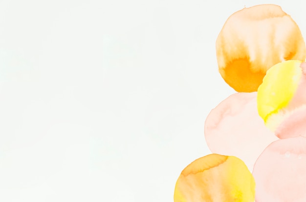 흰색 배경에 고립 된 다채로운 수채화 동아리