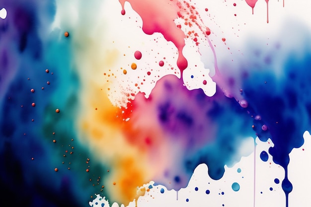 Free photo a colorful watercolor painting with the word on it