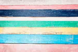 Free photo colorful wooden plank