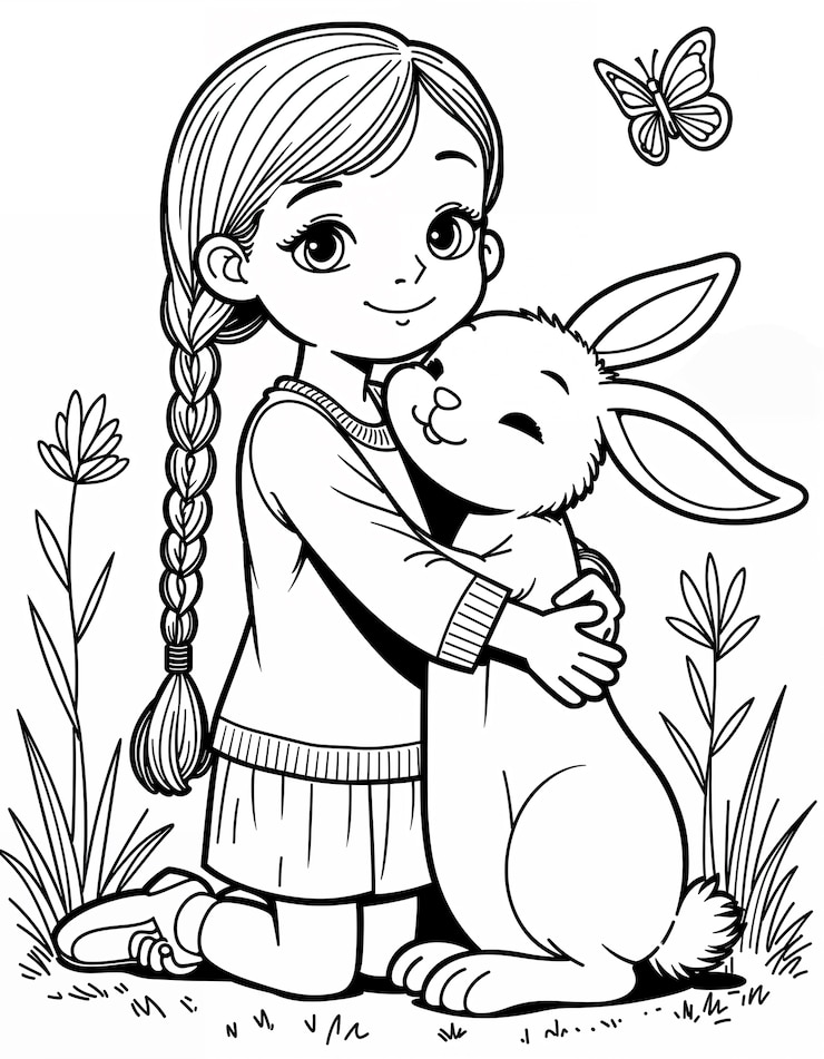 Free Photo coloring book illustration design