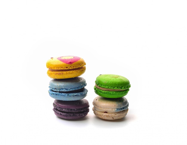 Free photo coloured macarons view