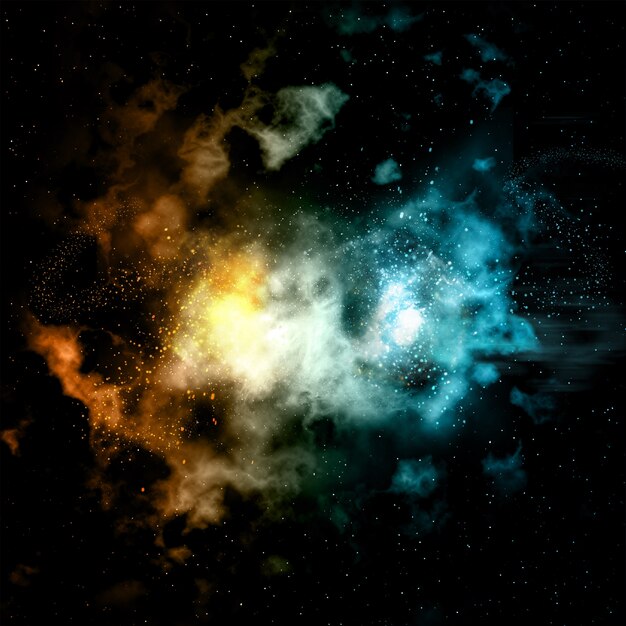 Coloured nebula background