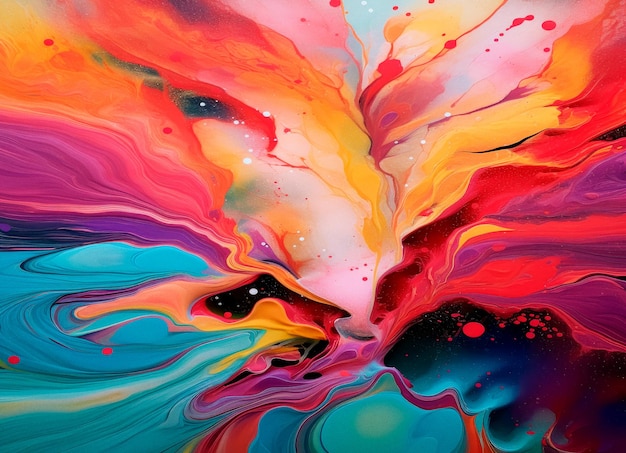 Colourful background splash abstract painting