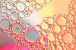 Free photo colourful oil ink bubbles and drops