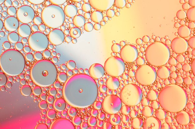 Colourful oil ink bubbles and drops