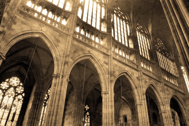 Free photo columns in an ancient church