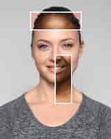 Free photo combination of facial features concept