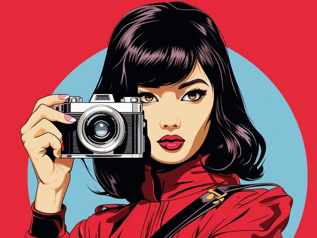Comic book everyday lifestyle scene