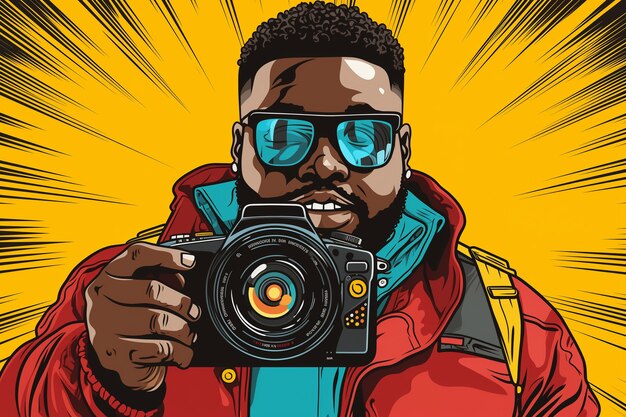 Comic book everyday lifestyle scene