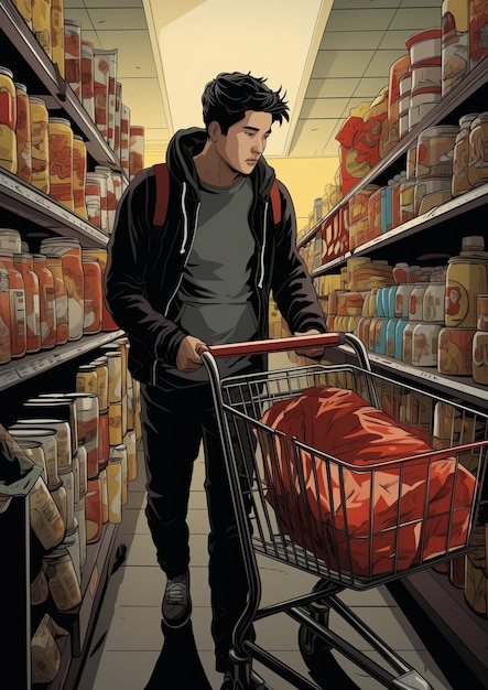 comic book everyday lifestyle scene
