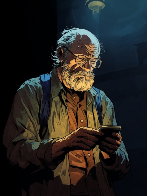 Comic book lifestyle scene illustration