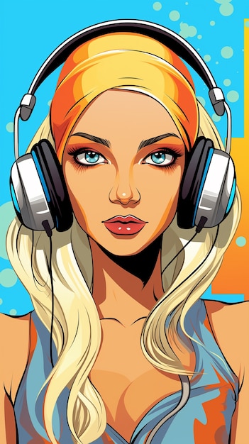 Free photo comic book lifestyle scene with headphones