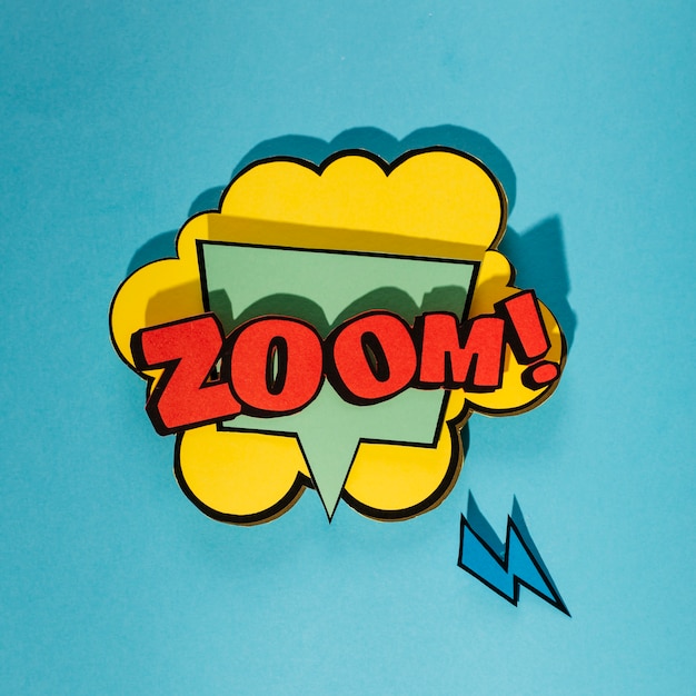 Download Free Free Photo Comic Speech Bubble With Zoom Word On Blue Background Use our free logo maker to create a logo and build your brand. Put your logo on business cards, promotional products, or your website for brand visibility.