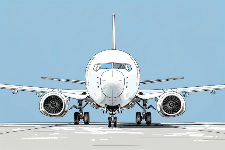 無料Photo コミックスタイルの飛行機イラスト